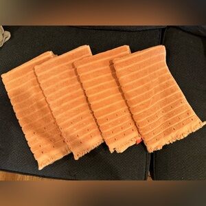 Opalhouse Hand Towel Soft Orange Set of 4 NEW